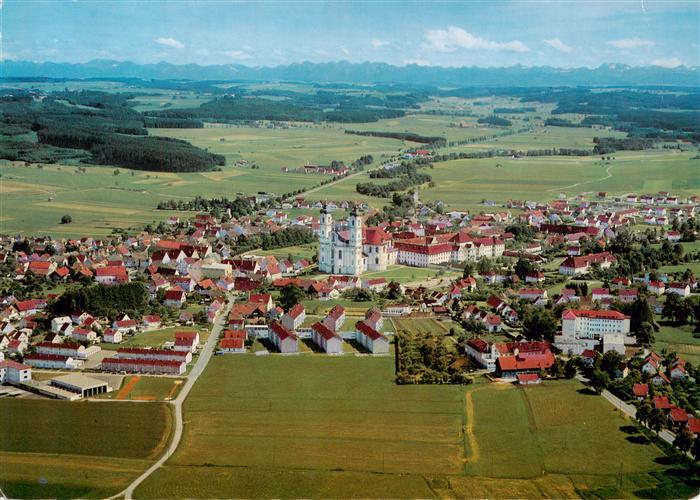 Ottobeuren Panorama mit Zugspitzmassiv Mieminger Hochgebirge Tannheimer Berge Al