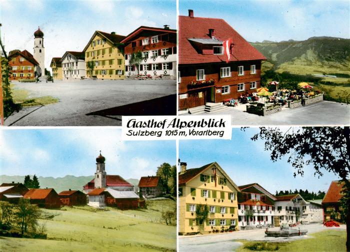 Sulzberg Vorarlberg AT Gasthof Alpenblick Motiv mit Kirche