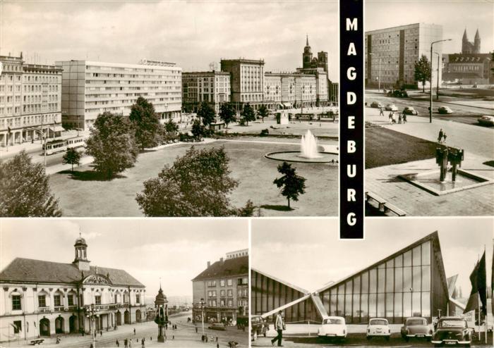 MAGDEBURG  CITY Wilhelm Pieck Allee Karl-Marx-Strasse Rathaus Ausstellungszentru
