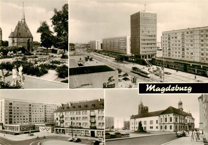 MAGDEBURG  CITY Magdalenenkapelle Karl-Marx-Strasse Alter Markt Rathaus