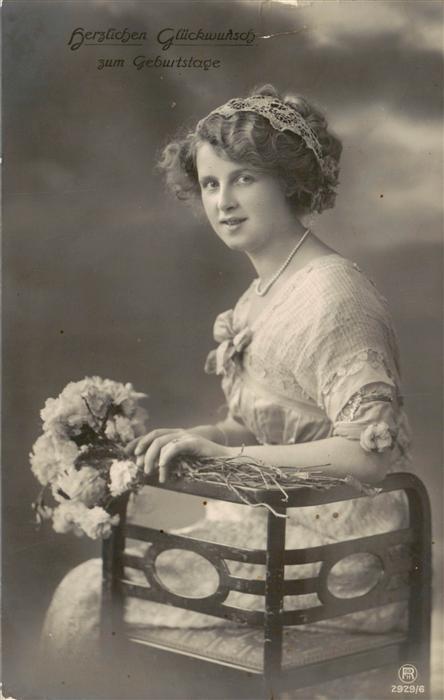 CHEMNITZ Sachsen Glueckwunschkarte mit Dame