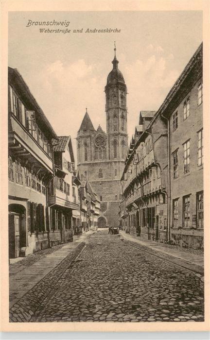 BRAUNSCHWEIG  CITY Weberstrasse und Andreaskirche