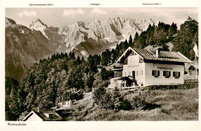 Partnachalm Garmisch-Partenkirchen mit Oberrheintalschrofen Teufelsgrat Hochwann
