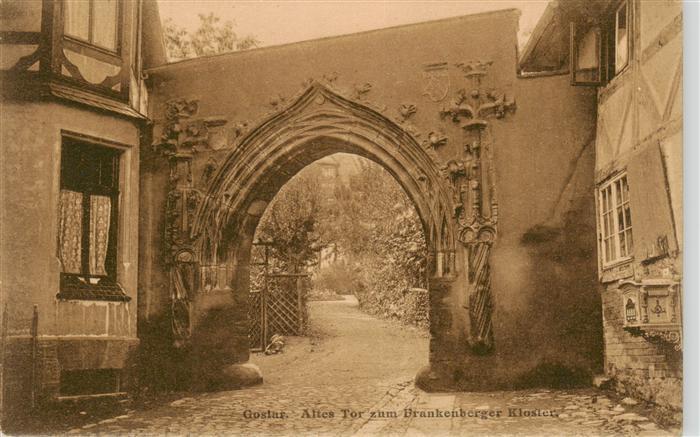 GOSLAR Harz Niedersachsen Altes tor zum Frankenberger Kloster