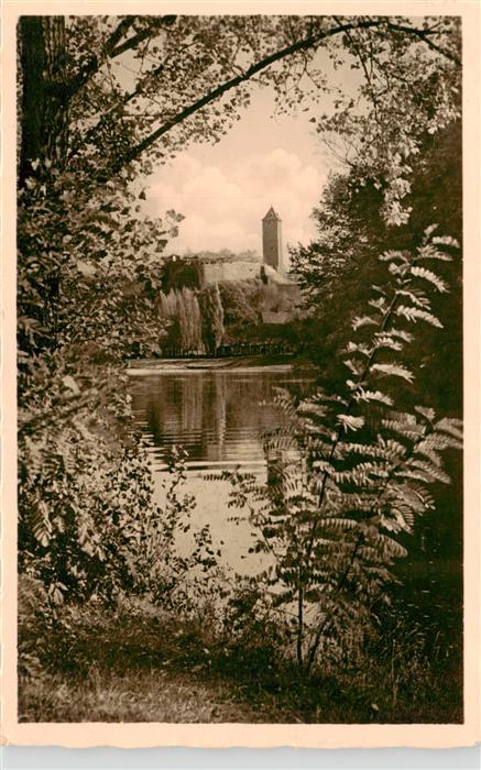 Halle  Saale Burgruine Giebichenstein Saalepartie