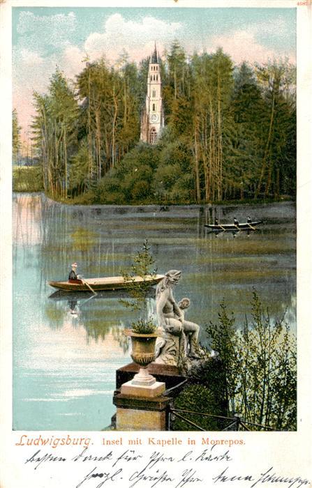 Ludwigsburg  Wuerttemberg Insel mit Kapelle in Monrepos