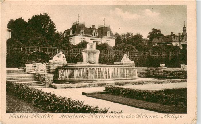BADEN-BADEN BW Josefinen Brunnen in der Goenner Anlage
