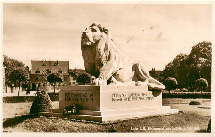Lahr Baden Ehrenmal des Inf Rgt Nr 109
