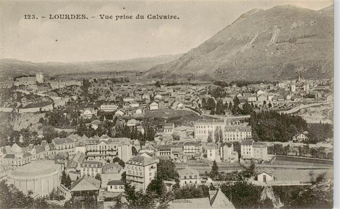 Lourdes 65 Vue prise du Calvaire