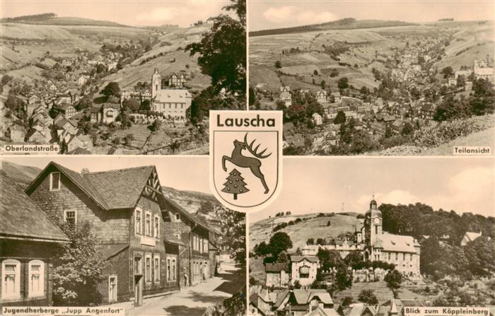 Lauscha Oberlandstrasse Teilansicht Jugendherberge Jupp Angenfort Blick zum Koep