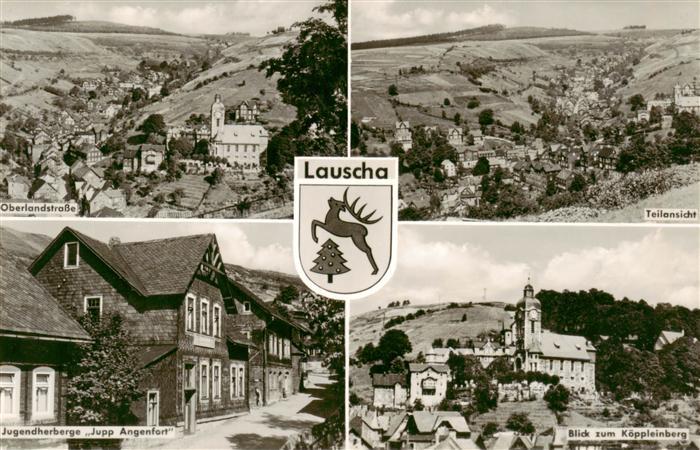 Lauscha Oberlandstrasse Teilansicht Jugendherberge Jupp Angenfort Blick zum Koep