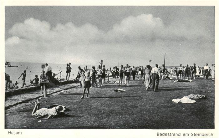 Husum  Nordfriesland Badestrand am Steindeich