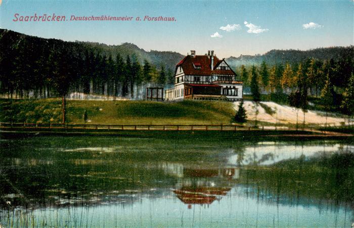 SAARBRueCKEN Saarland Deutschmuehlenweier am Forsthaus