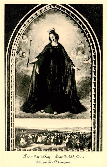 Marienthal Kloster Hochaltarbild Maria Koenigin des Rheingaues