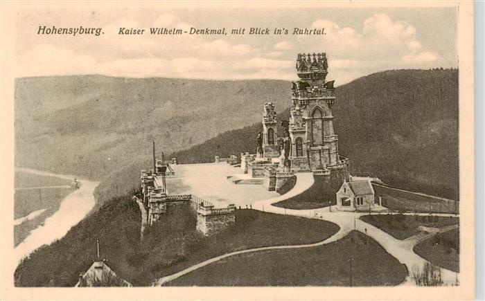 Hohensyburg Dortmund Kaiser Wilhelm Denkmal mit Blick ins Ruhrtal