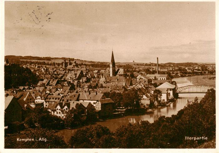 Kempten Allgaeu Illerpartie Panorama