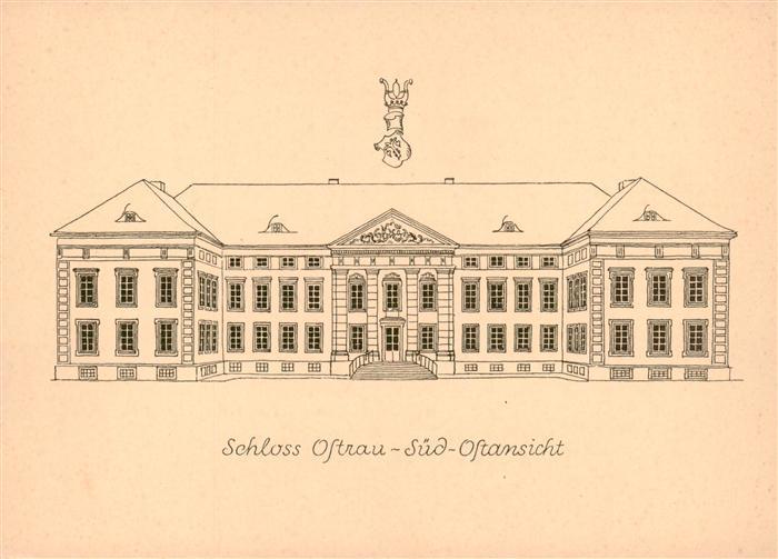 Ostrau Bad Schandau Schloss Ostrau Zeichnung