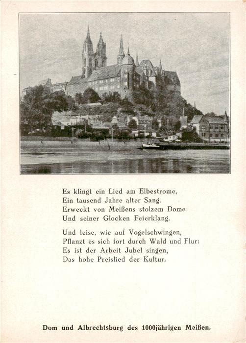 Meissen Elbe Sachsen Dom und Albrechtsburg
