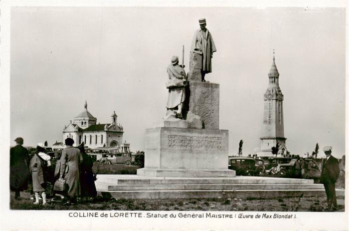 Colline de Lorette Bethune 62 Pas-de-Calais Statue du General Maistre