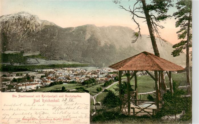 Bad Reichenhall Stadtkanzel mit Reichenhall und Hochstaufen