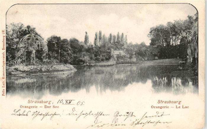 Strassburg Strasbourg 67 Bas-Rhin Orangerie Der See