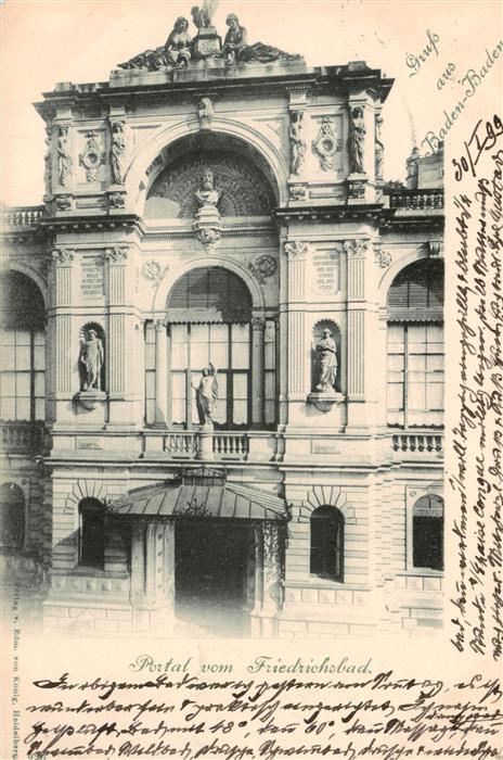 BADEN-BADEN BW Portal vom Friedrichsbad