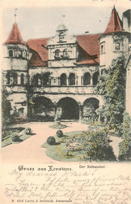 Konstanz Bodensee Der Rathaushof