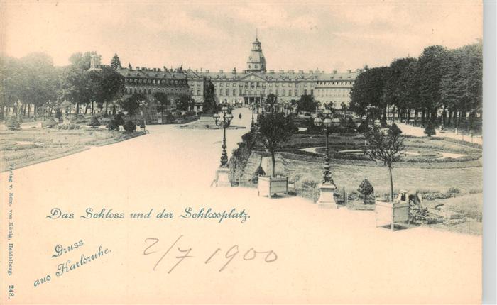 Karlsruhe Baden Schloss mit Schlossplatz