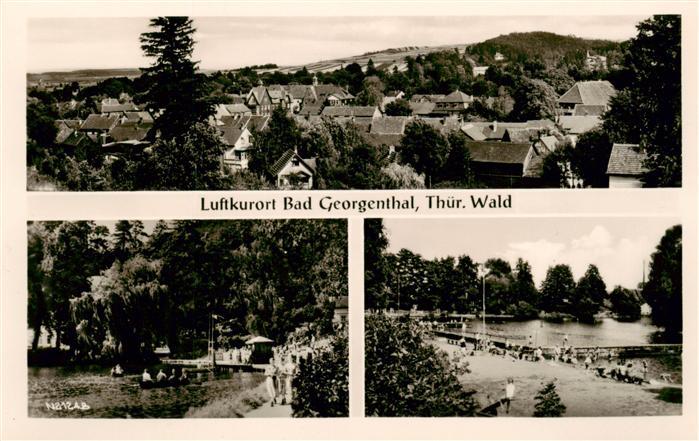 Bad Georgenthal Gotha Panorama Schwanenteich Schwimmbad