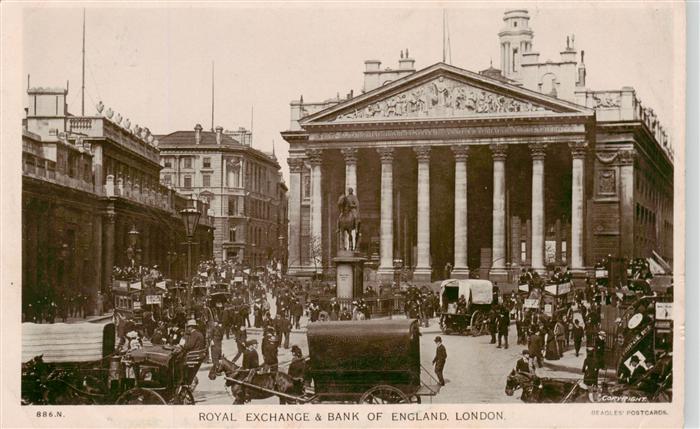 London  UK Royal Exchange and Bank of England