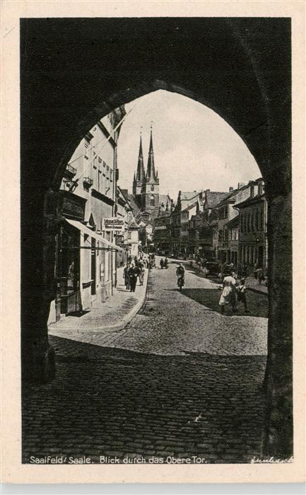 Saalfeld Saale Blick durch das Obere Tor