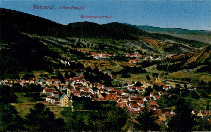 Metzeral Metseral 68 Alsace Panorama mit Reichsackerkopf