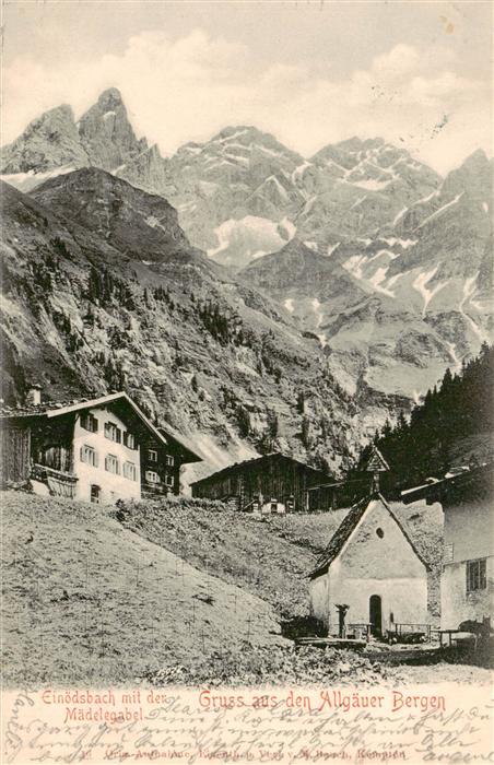 Einoedsbach Oberstdorf mit der Maedelegabel
