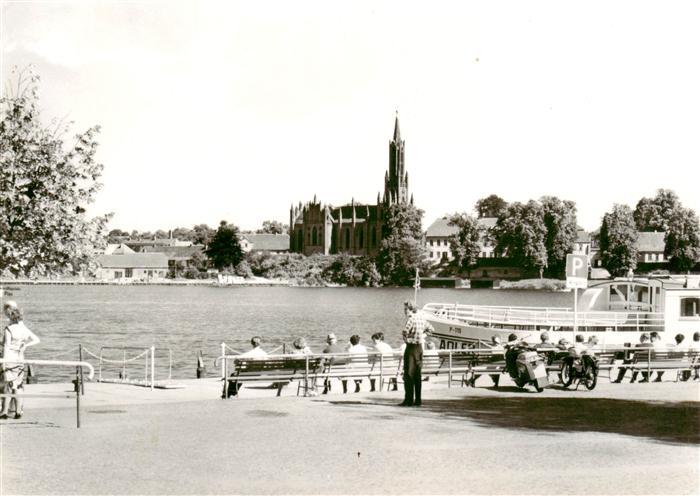 Malchow Bootsanlegestelle und ehem Kloster
