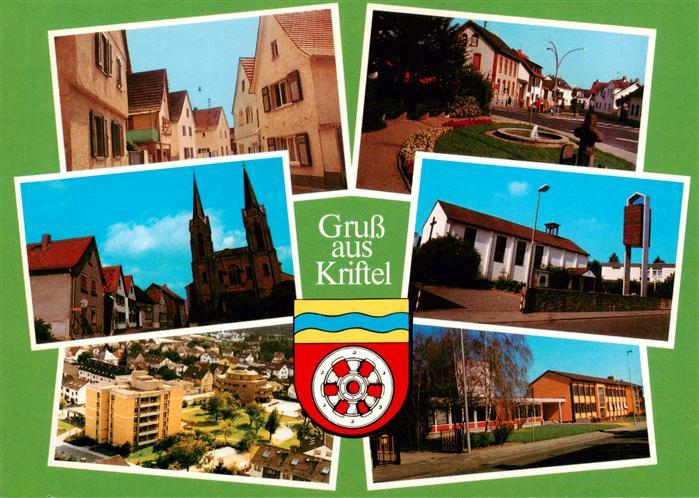 Kriftel Ortsansichten Kirche Schule
