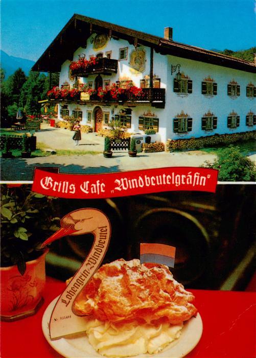 Ruhpolding Bayern Bauernhauskaffee Grills Cafe Windbeutelgraefin im Muehlbauernh