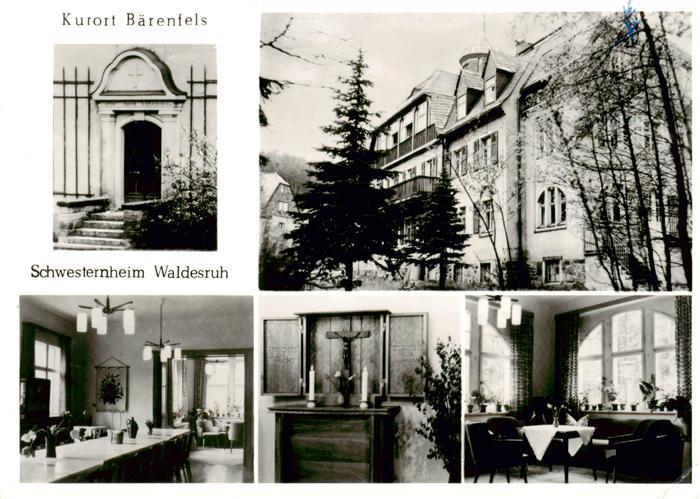 Baerenfels Erzgebirge Altenberg Schwesternheim Waldesruh Teilansichten Hauskapel