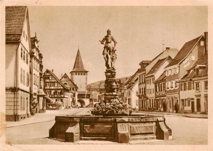 Gengenbach Hauptstrasse Brunnen