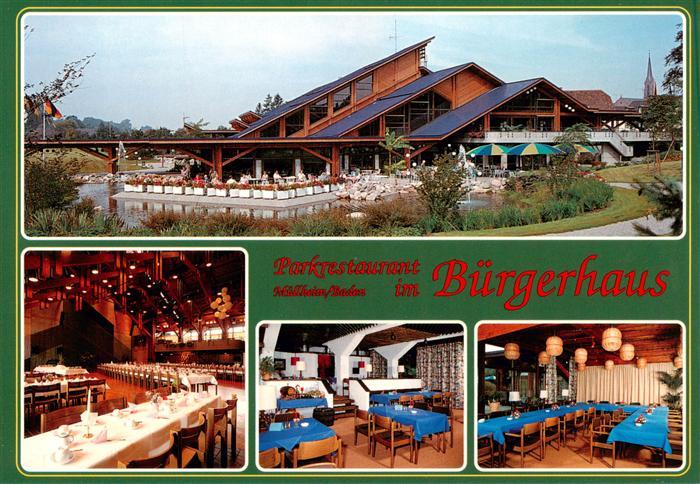 Muellheim Baden Parkrestaurant im Buergerhaus Gastraeume