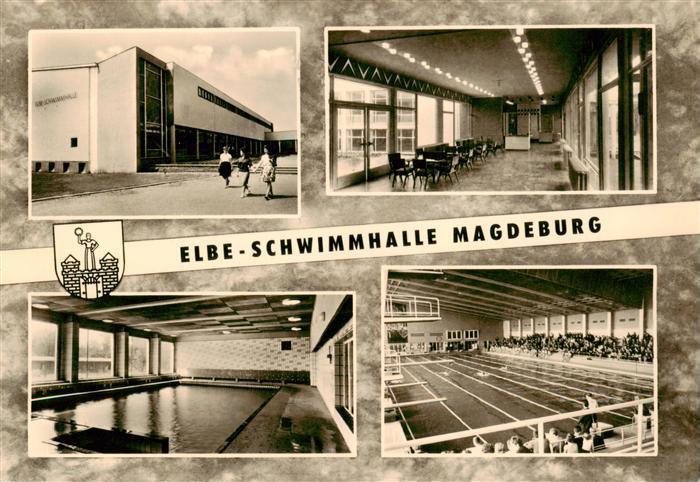 MAGDEBURG  CITY Elbe Schwimmhalle Teilansichten