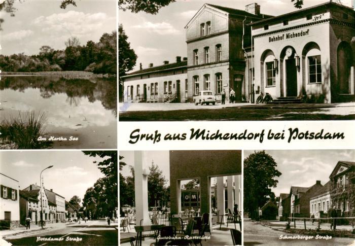Michendorf Am Hartha See Bahnhof Potsdamer Strasse Autobahn Raststaette Schmerb