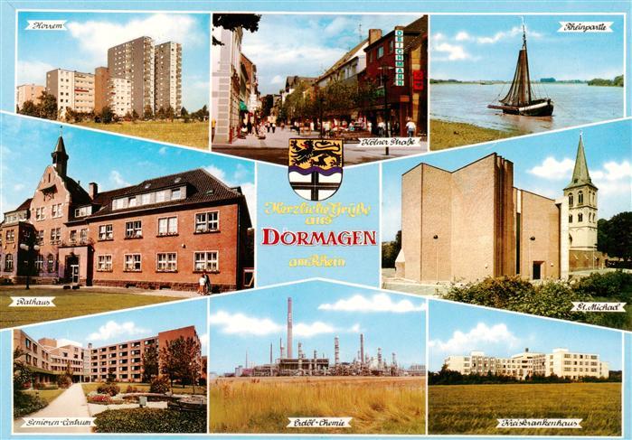 Dormagen Horrem Rathaus Koelner Strasse Rheinpartie St Michael Kreiskrankenhaus