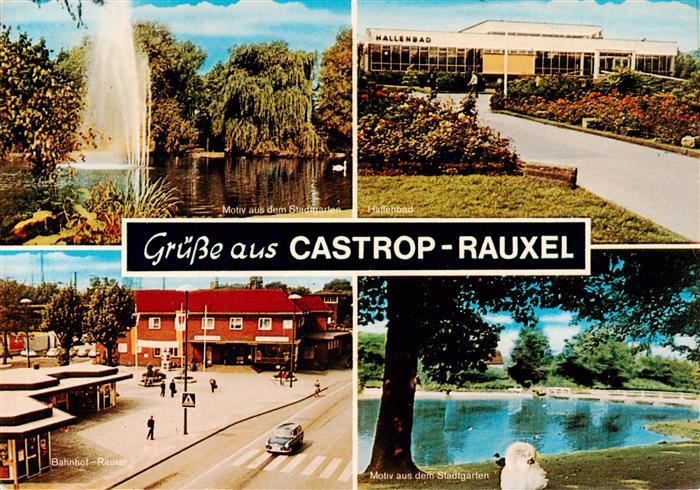 Castrop-Rauxel Stadtgarten Hallenbad Bahnhof Rauxel Stadtgartenmotiv