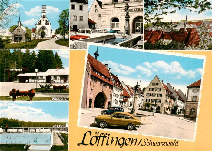 Loeffingen Kirche Wildpark Schwimmbad Panorama Marktplatz