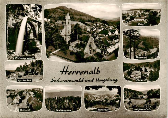 Herrenalb Bad Herrenalb Plotzsaegemuehle Eyachmuehle Rotensol Teufelsmuehle Loff