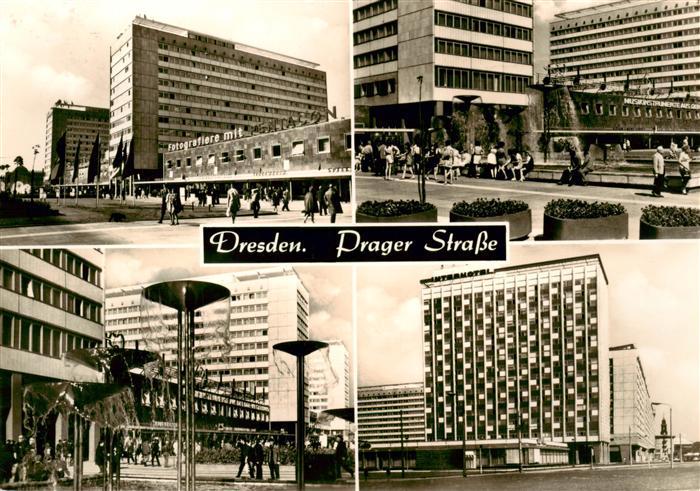 Dresden Elbe Prager Strasse Teilansichten