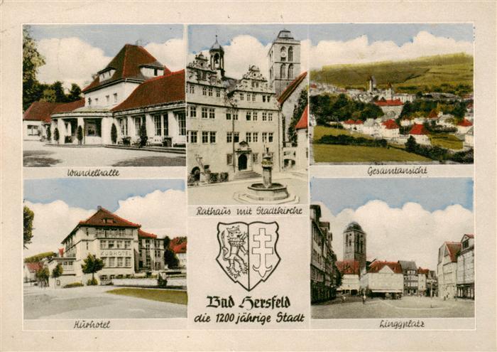 Bad Hersfeld Wandelhalle Rathaus Stadtkirche Kurhotel Linggplatz Panorama