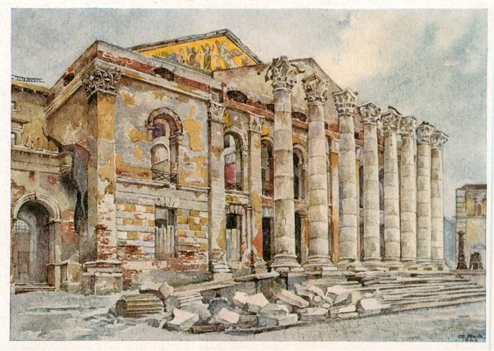 Muenchen Bayern Bayerische Staatsoper 1945 46 Aquarell