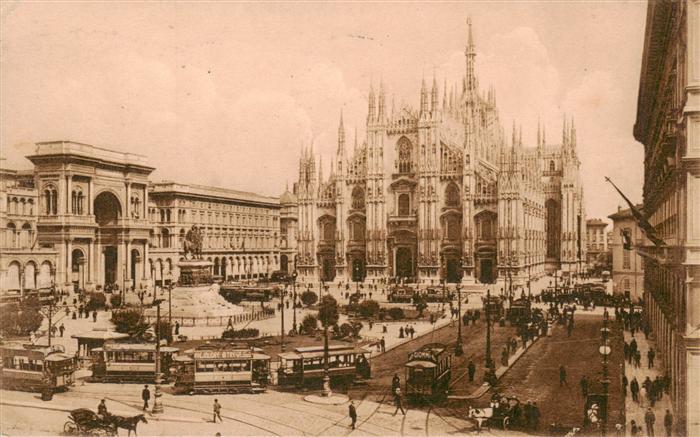Strassenbahn Tramway-- Milano Piazza del Duamo