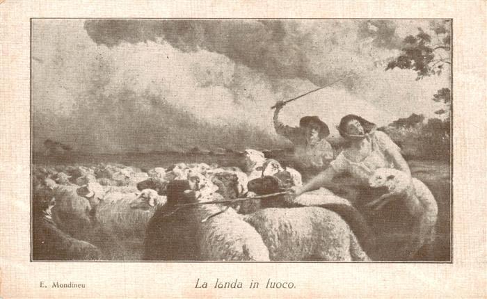 Schaeferei Sheperding Bergerie E.Mondieneu La landa in luoco